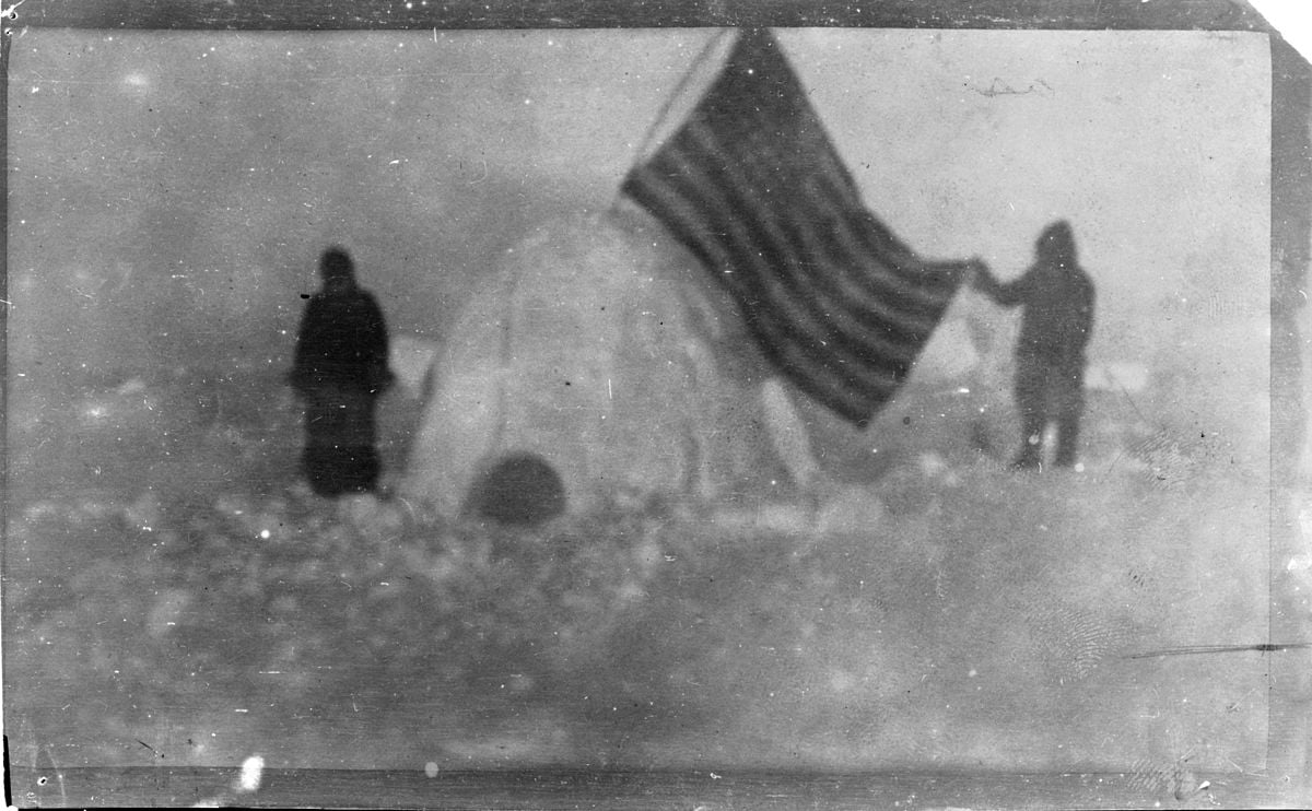 Photo of Cook and one of his two Inuit companions Photo of Cook and one of his two Inuit companions