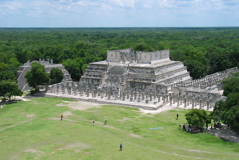 Temple of the Warriors at Chichen Itza. Temple of the Warriors at Chichen Itza.