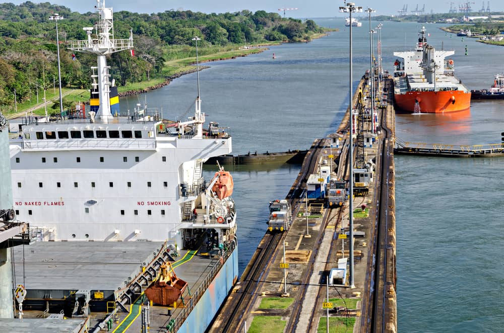 cargo ships in panama canal cargo ships in panama canal