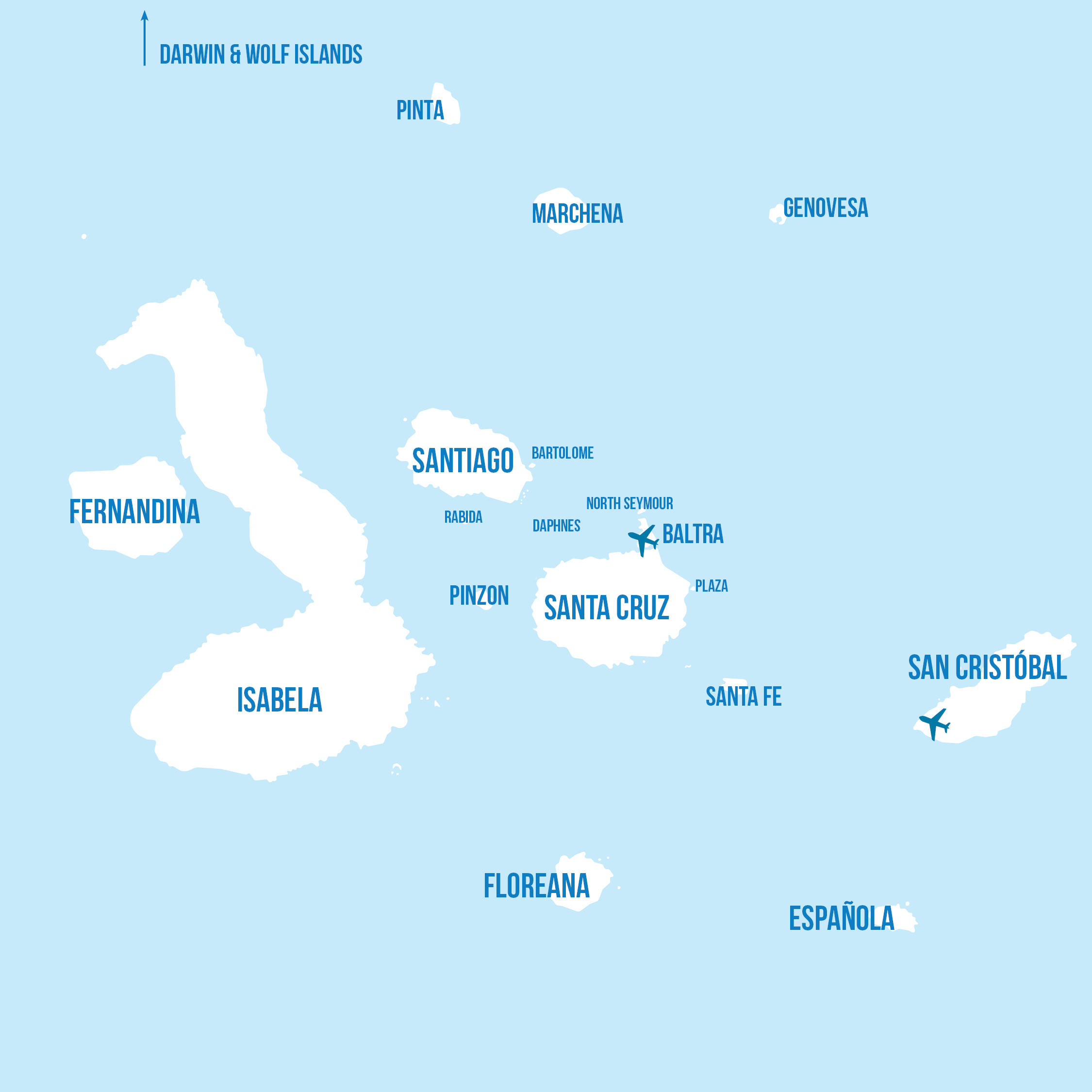 map of the Galapagos Islands map of the Galapagos Islands
