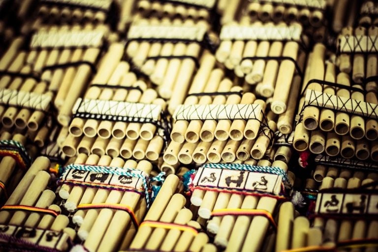 Authentic south american panflutes in local market in Peru. credit shutterstock Authentic south american panflutes in local market in Peru. credit shutterstock