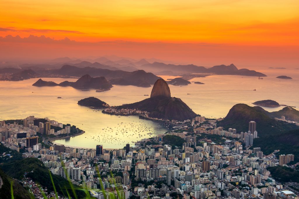 Sensational sunset over Rio de Janeiro, Brazil. Sensational sunset over Rio de Janeiro, Brazil.