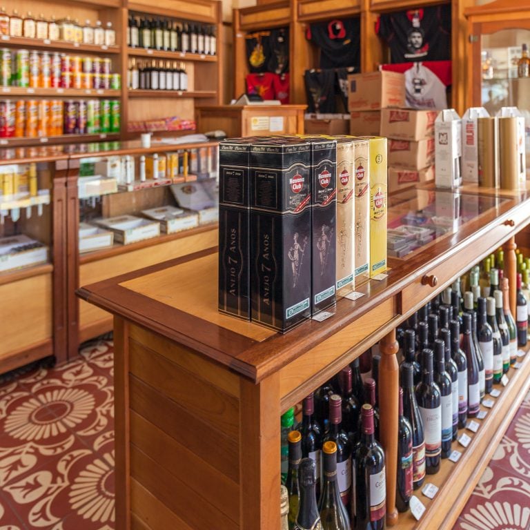 TRINIDAD, CUBA - MARCH 30, 2012: Havana Club Rum bottles in souvenir shop credit shutterstock TRINIDAD, CUBA - MARCH 30, 2012: Havana Club Rum bottles in souvenir shop credit shutterstock