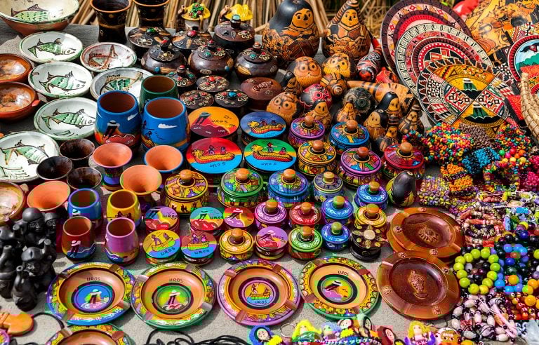 Peruvian souvenirs and toys on the market credit shutterstock Peruvian souvenirs and toys on the market credit shutterstock