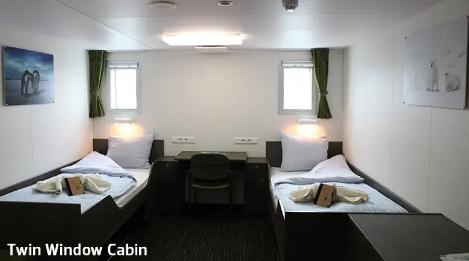 Ortelius Twin Window Cabin: ctsy of Oceanwide Expeditions Ortelius Twin Window Cabin