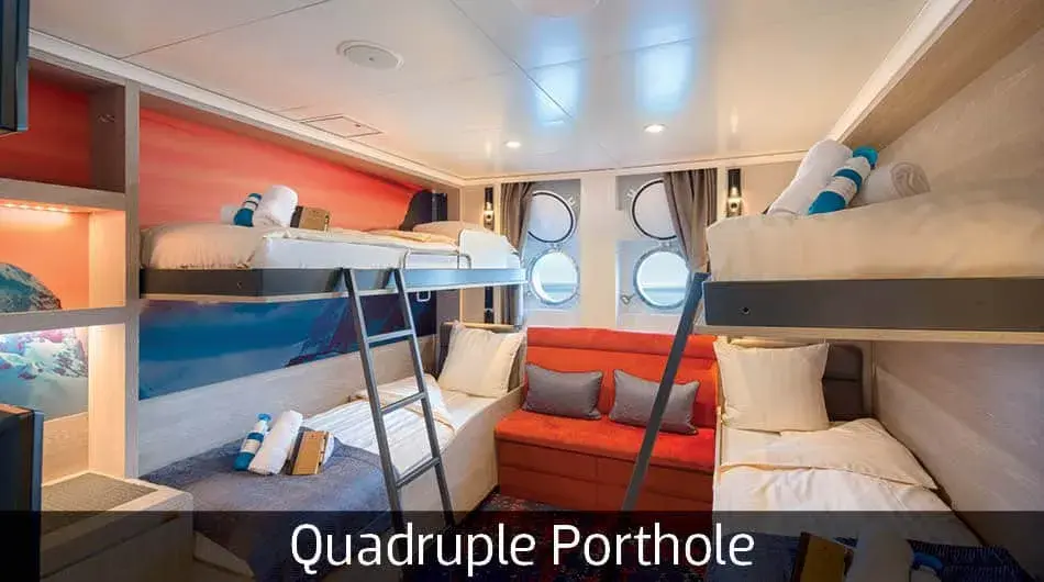 Hondius Quadruple Porthole Hondius Quadruple Porthole Cabin Interior