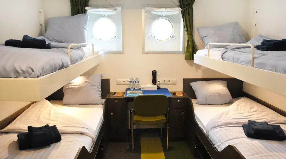 Ortelius Quad room: ctsy of Oceanwide Expeditions Ortelius Quad room
