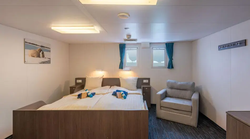 Ortelius Superior room: ctsy of Oceanwide Expeditions Ortelius Superior room