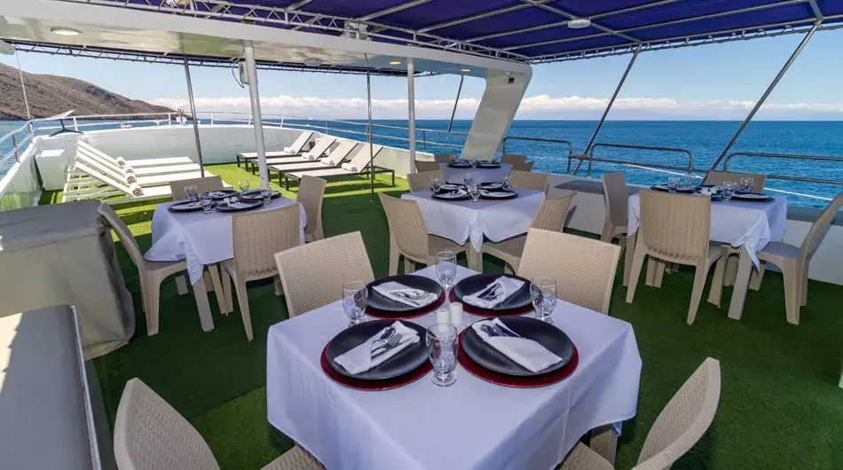 Monserrat Galapagos Cruise Ship - Al Fresco Dining Monserrat Galapagos Cruise Ship - Al Fresco Dining