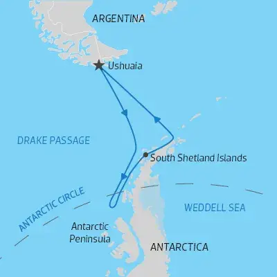 Antarctica%20hero14.jpg itinerary map for expedition cruise from South America to Antarctic Peninsula crossing the Polar Circle)