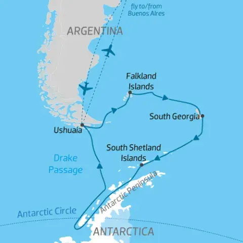 1A7559_DavidMerron.jpg itinerary map for expedition cruise from South America to Falkland Islands, then to South Georgia to Antarctica)
