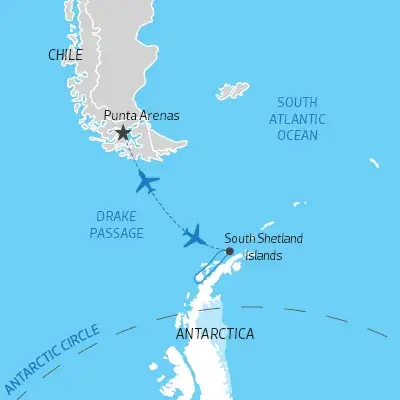 Antarcticscenery_1600x600.jpg Map of Classic Antarctica Air Cruise on Magellan Explorer)