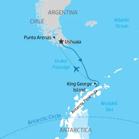 AntarcticaExpedition_1600x600.jpg Map of Antarctica Express Air Cruise on Magellan Explorer)