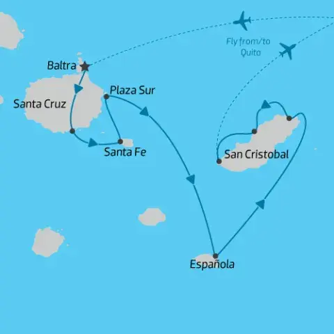 MarineIguana_2741246117_0.jpg Galapagos Explorer: Southern Islands - Queen Beatriz Itinerary Map)