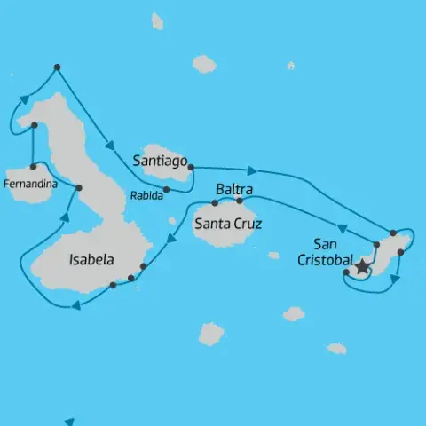 iguana-hero_0.jpg Map of Galapagos Eastern & Western Islands Cruise onboard the Elite)