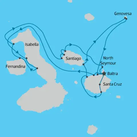 Santago-Island-Galapagos-Penguins-hero.jpg Central and Western Islands Galpagos Cruise Hermes Map)