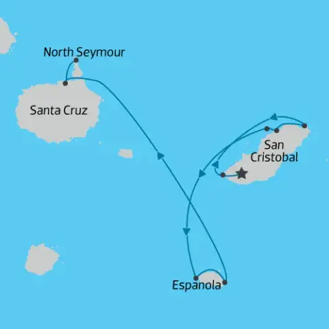 kicker-rock-hero.jpg Map of Southern Galapagos Islands Cruise 4 Days on the Horizon Trimaran )