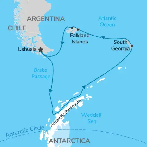 King-Penguin-colony_S-Georgia_grass-snow-hero.jpg Cruise Itinerary Map from Ushuaia to Falklands, South Georgia and Antarctica back to Ushuaia)